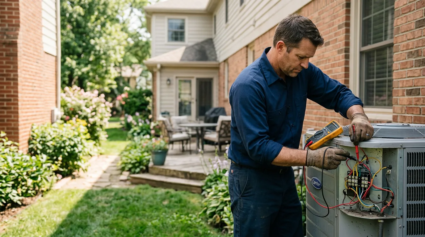 HVAC technician working near Olsburg, KS